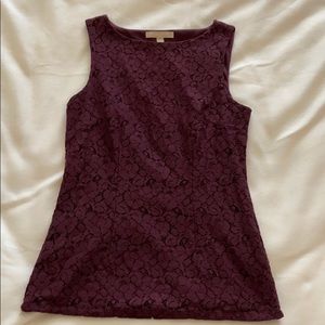 Burgundy lace blouse